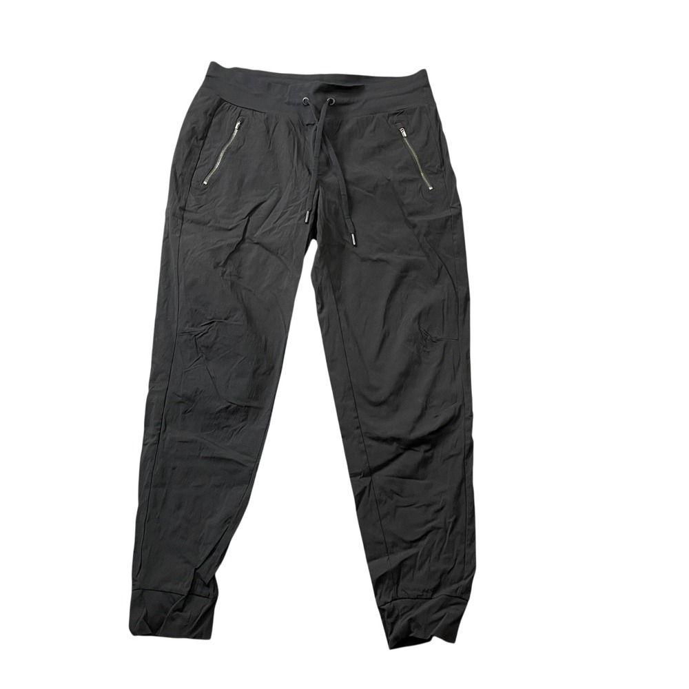 Athleta 12 Tall Black Trekkie North Jogger Elastic Waist Pull On Front